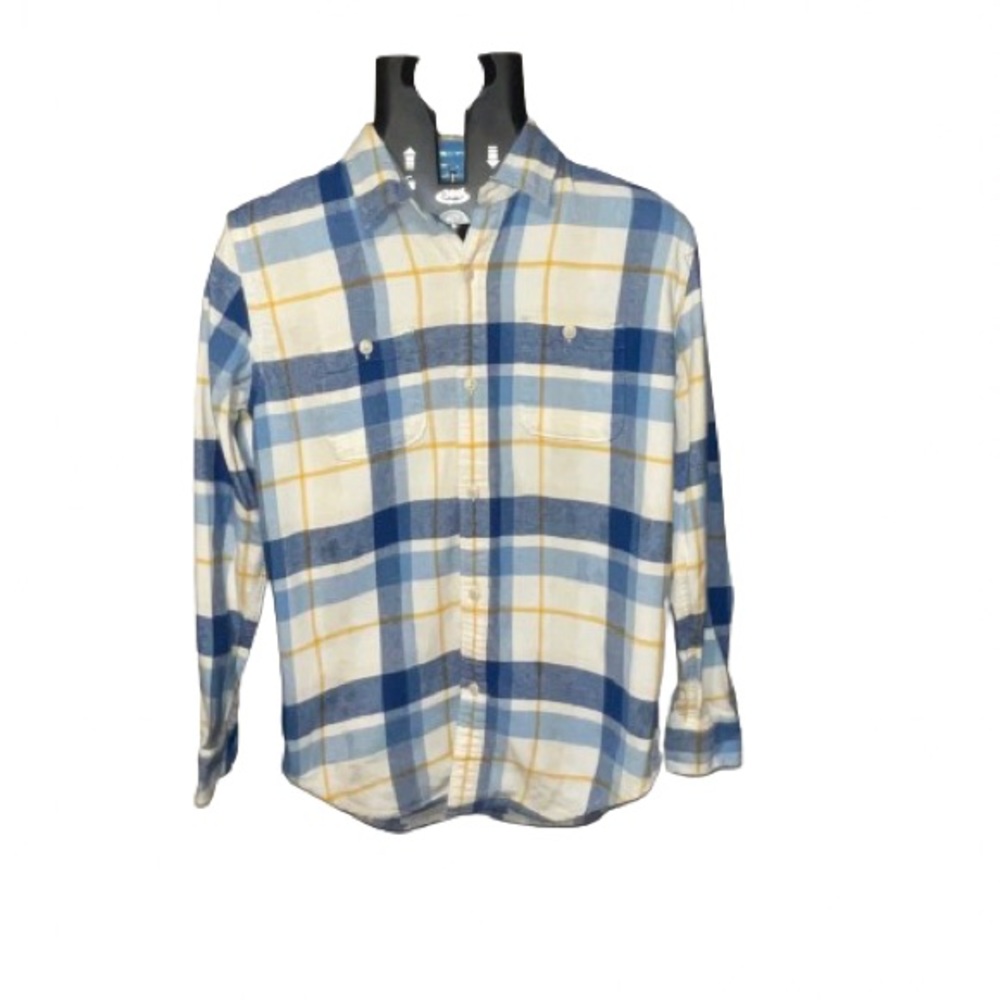 Gap Kids Boy's Blue White  Striped Long Sleeve Shirt Size XXL Regular soft